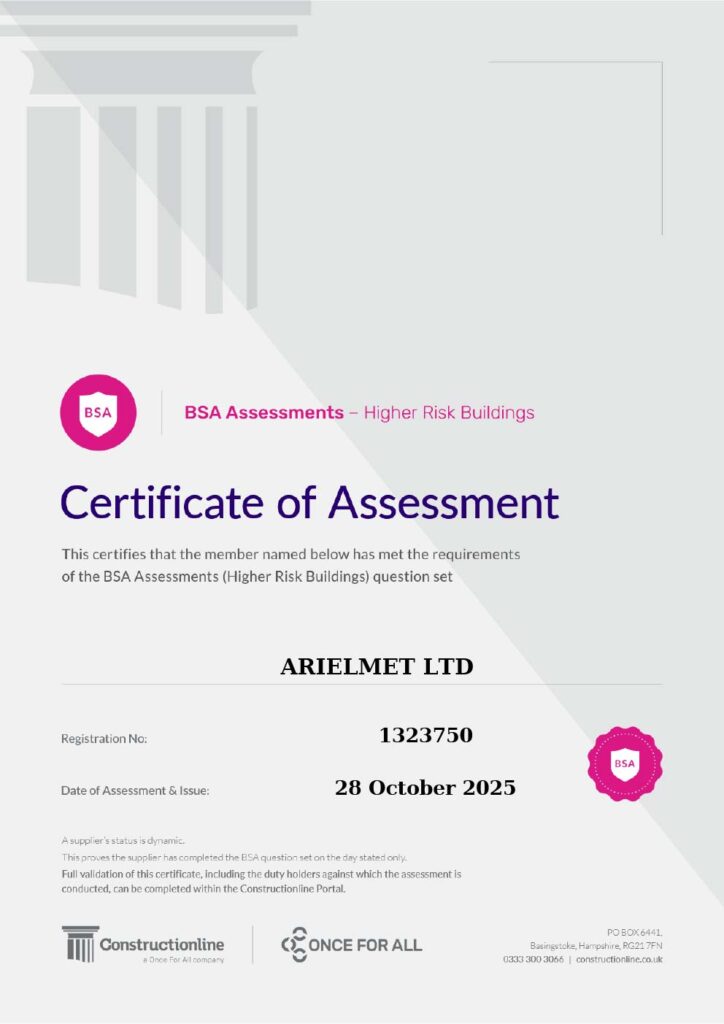 BSA - Higher Risk Buidings Certified